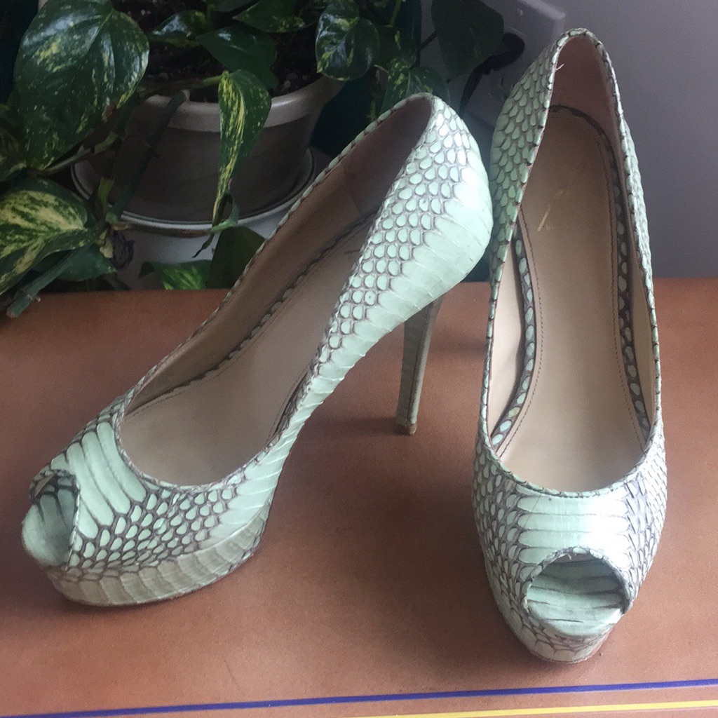 Authentic Brian Atwood Snake Skin Shoes